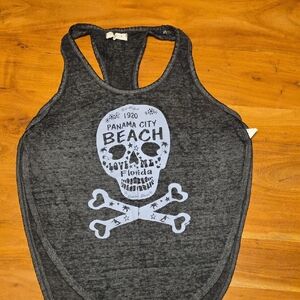 Ocean Drive Black Sheer Tank Top